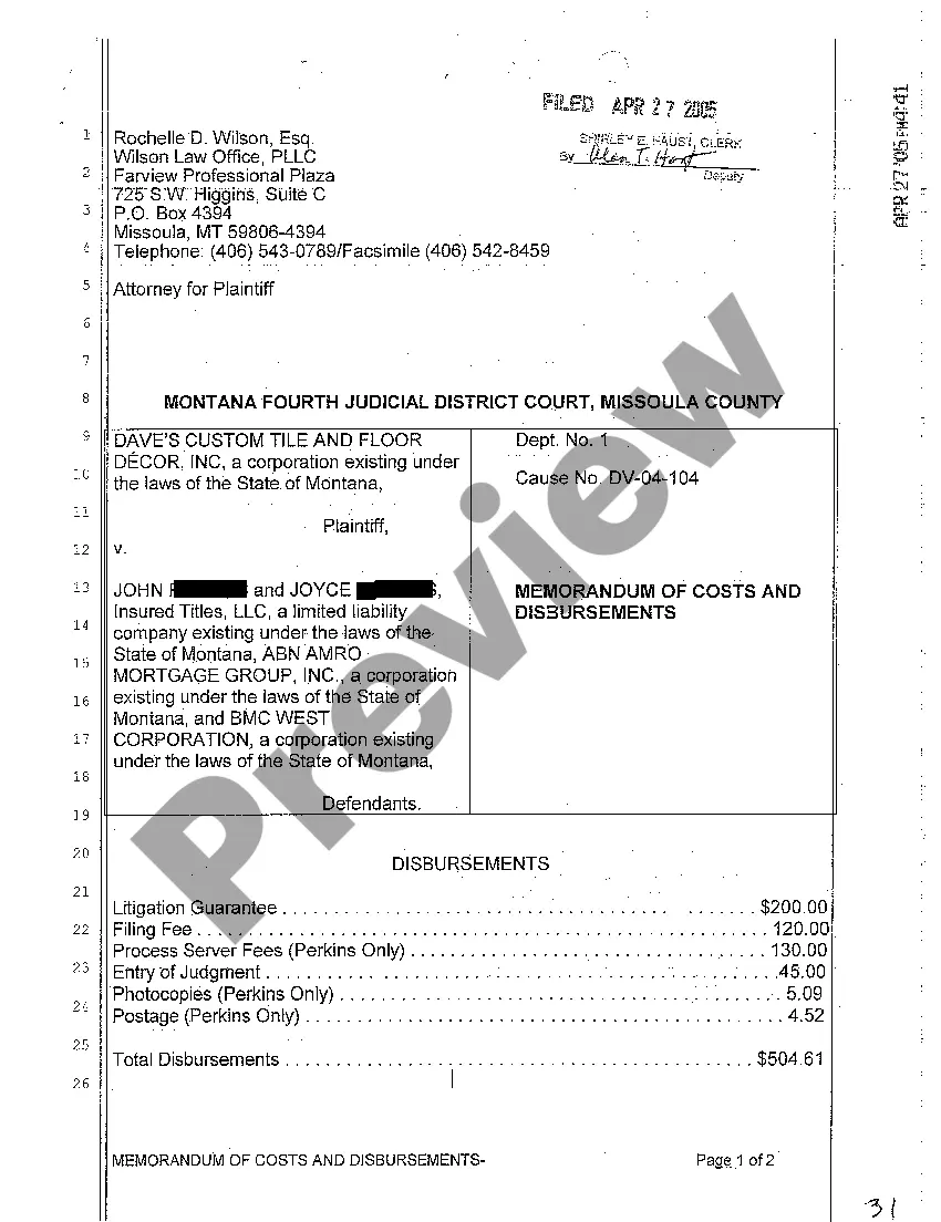 Preview A01 Complaint for Breach of Floor Tile Contract Resulting in Construction Lien