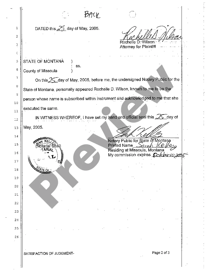 Preview A06 Satisfaction of Judgment, and Request to Release Lien and Discharge Bond