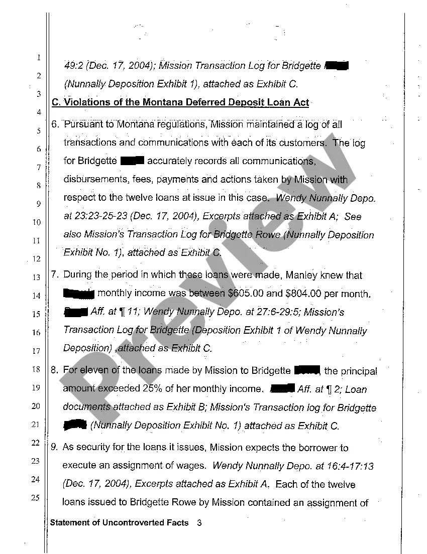 Preview A02 Statement of Uncontroverted Facts