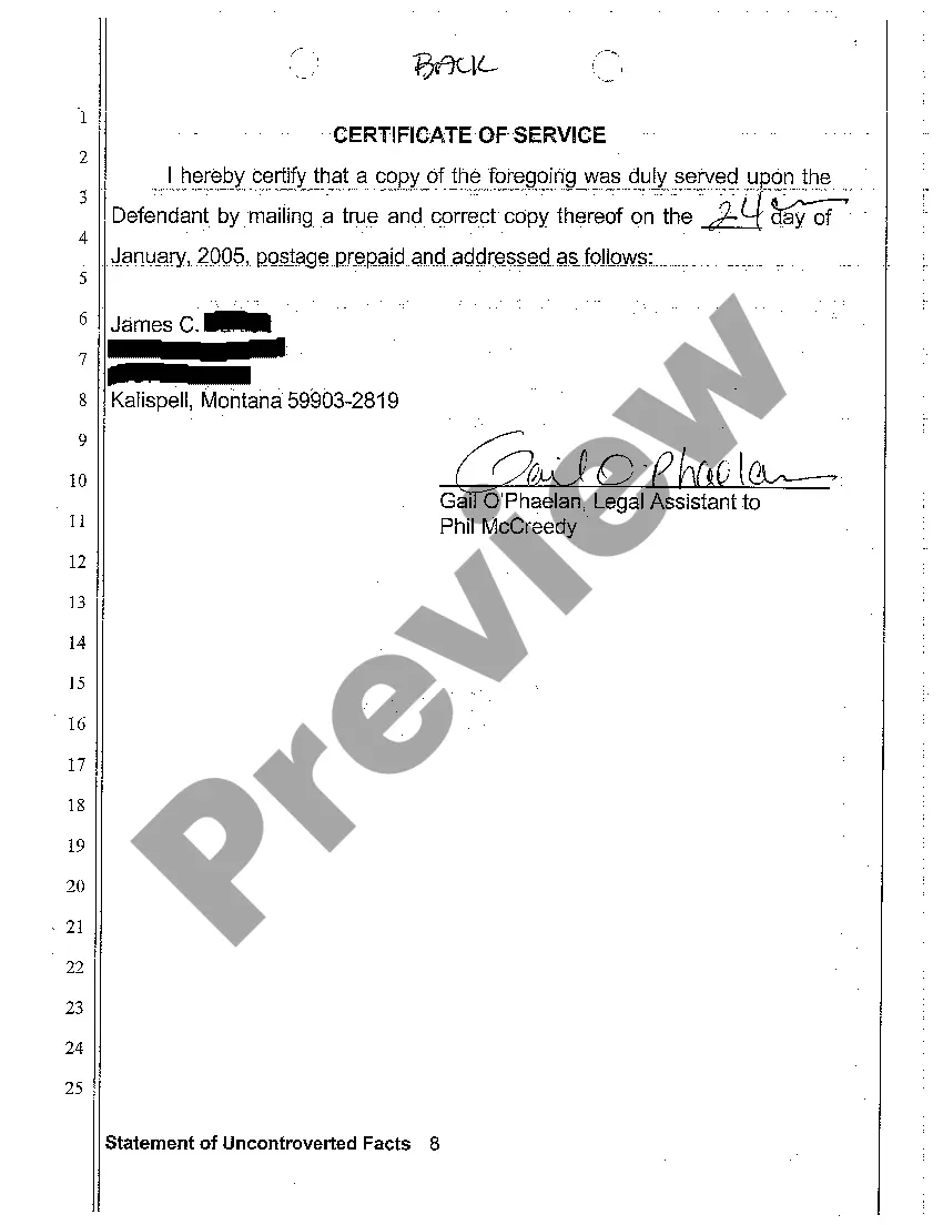 Preview A02 Statement of Uncontroverted Facts