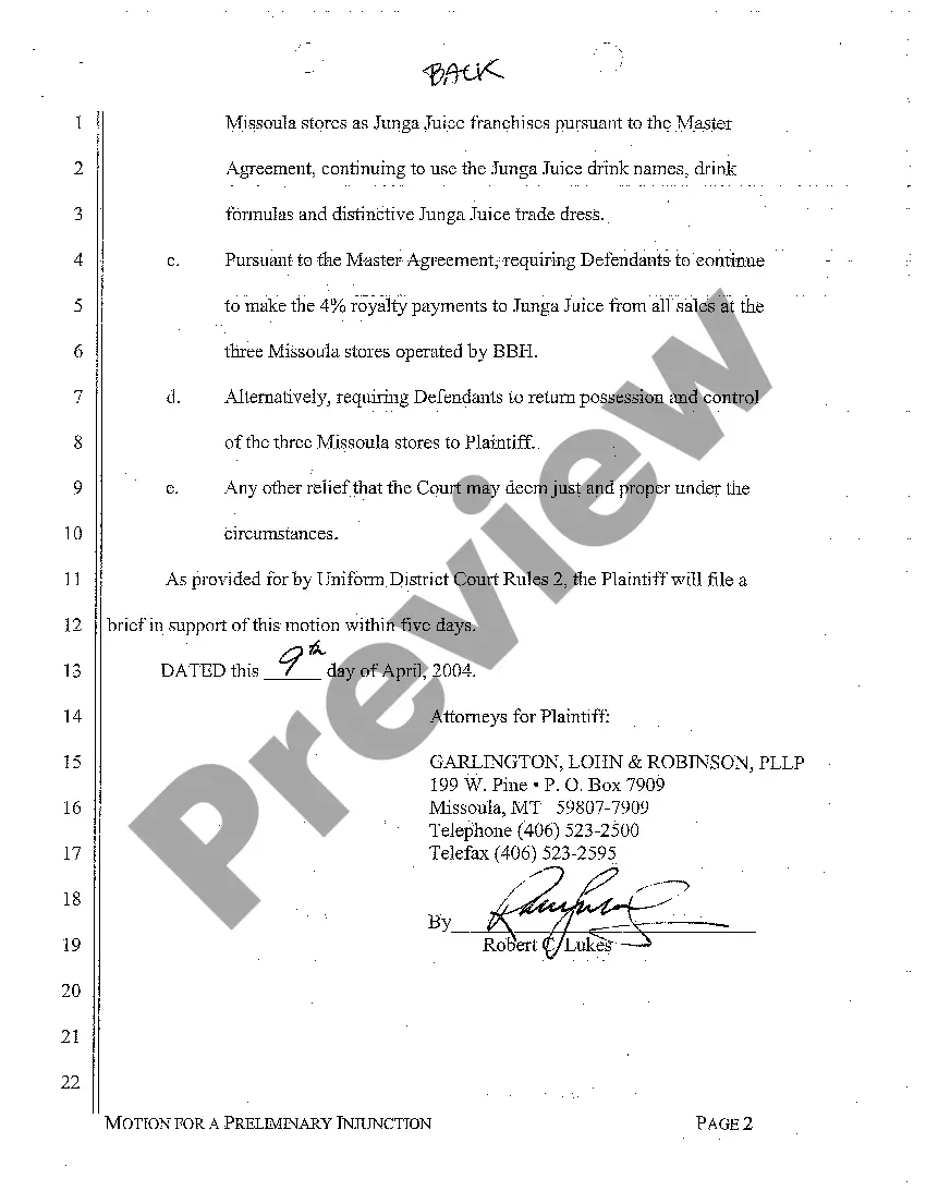 Preview A05 Motion for a Preliminary Injunction