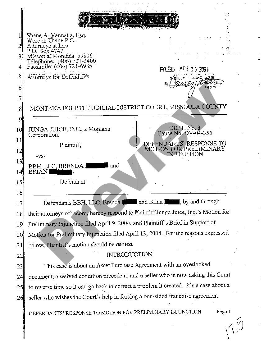 Preview A05 Motion for a Preliminary Injunction