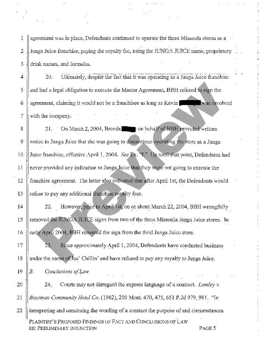 Preview A11 Plaintiffs Proposed Findings of Fact and Conclusions of Law