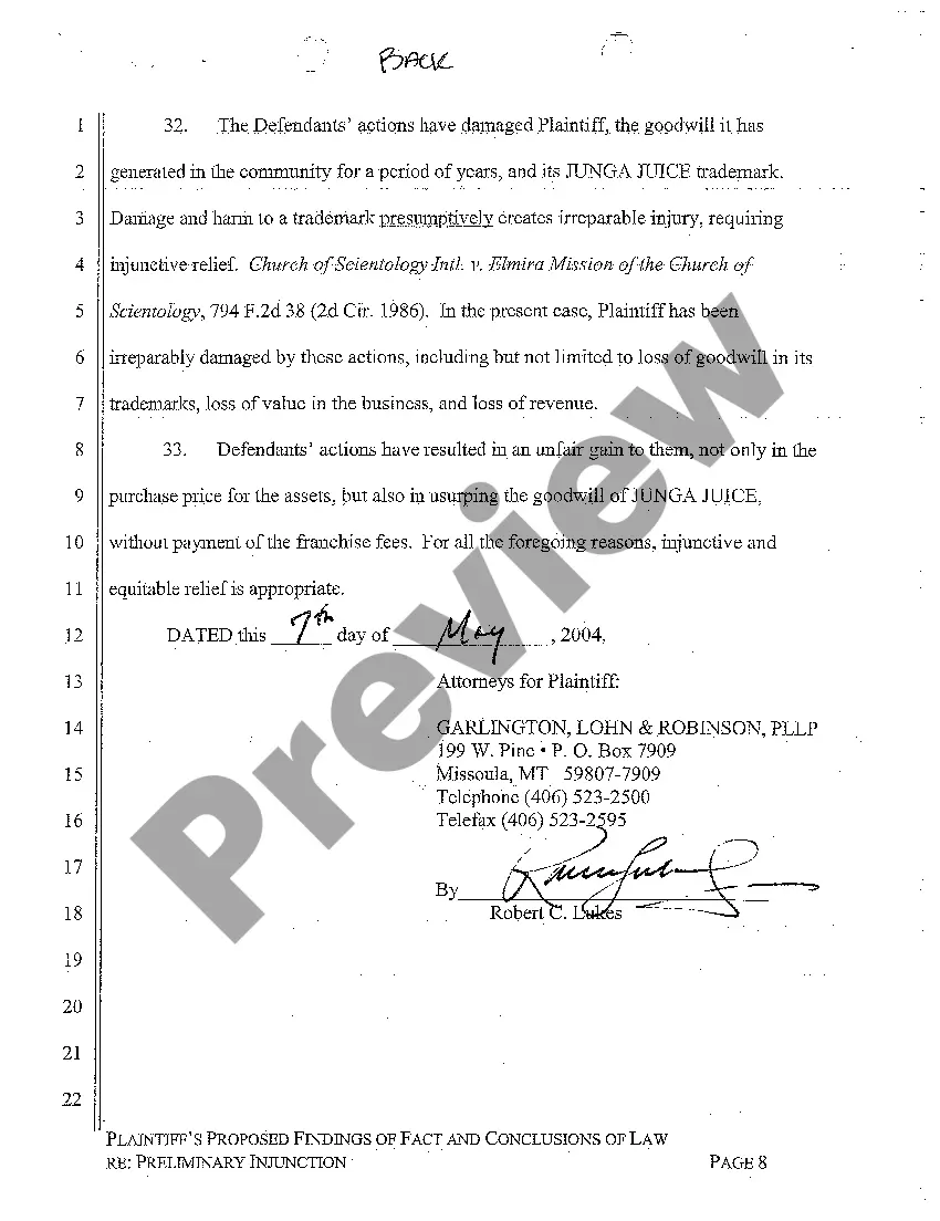 Preview A11 Plaintiffs Proposed Findings of Fact and Conclusions of Law