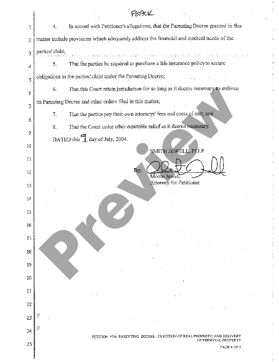 page 3 A01 Petition for Parenting Decree preview