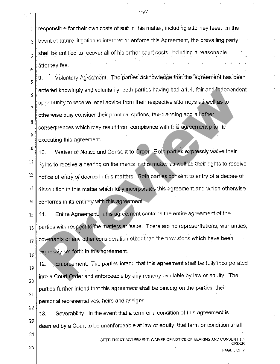 page 4 A02 Settlement Agreement, Waiver of Notice of Hearing and Consent to Order preview