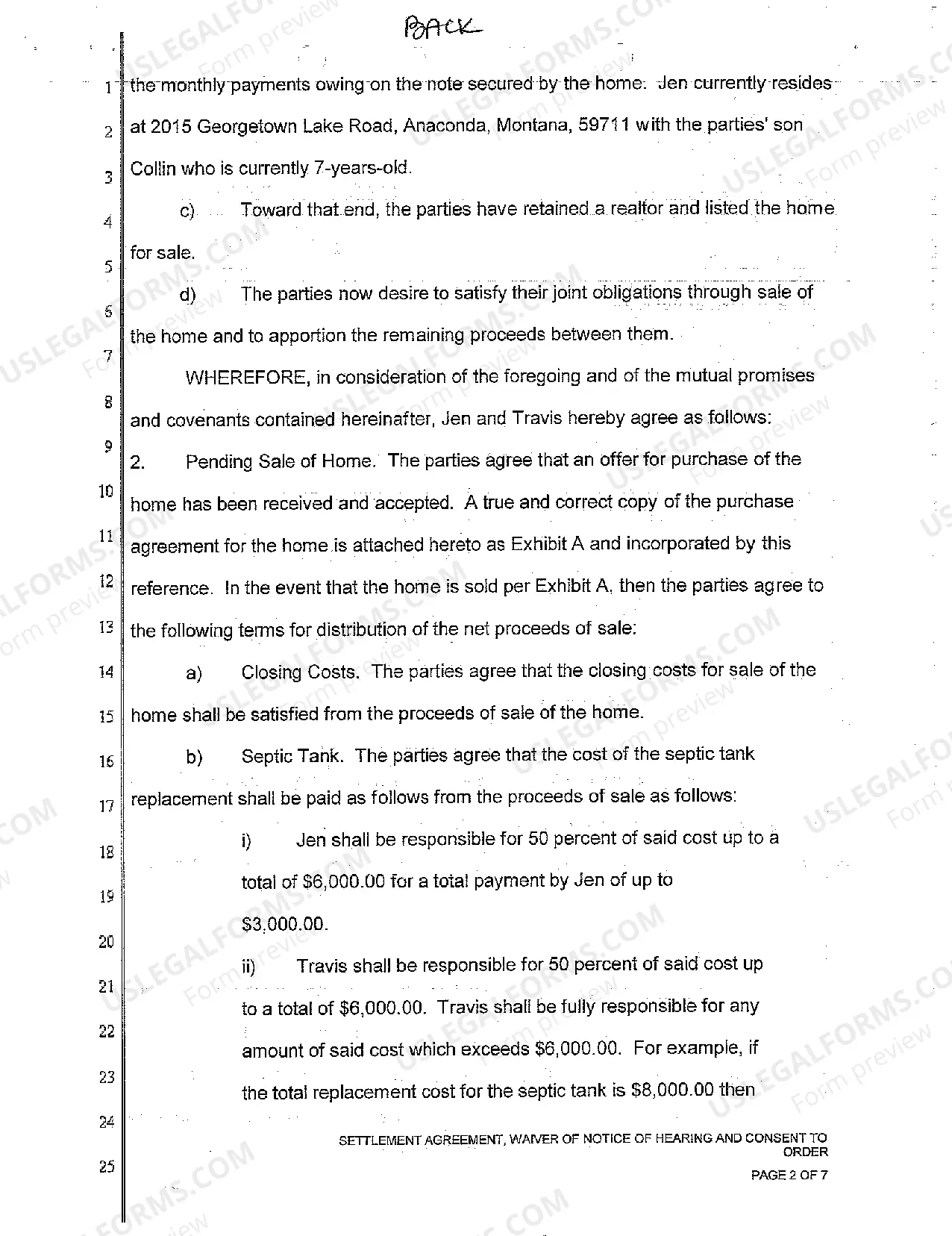 Preview A02 Settlement Agreement, Waiver of Notice of Hearing and Consent to Order