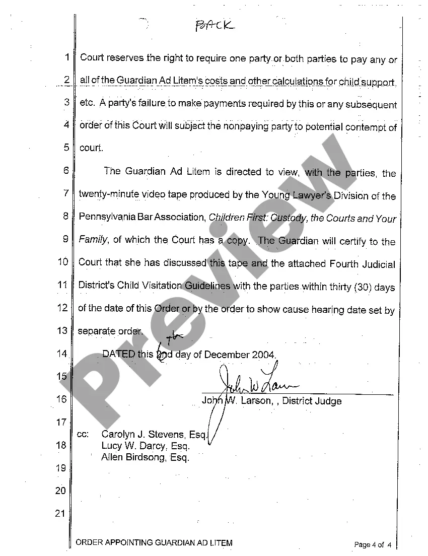 Get A02 Order Appointing Guardian Ad Litem Preview A02 Order Appointing Guardian Ad Litem