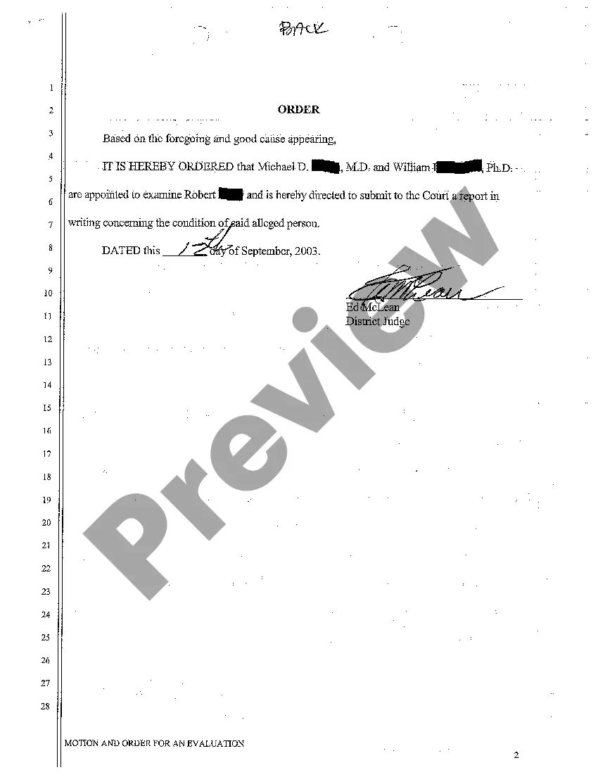 Preview A02 Motion and Order for Evaluation