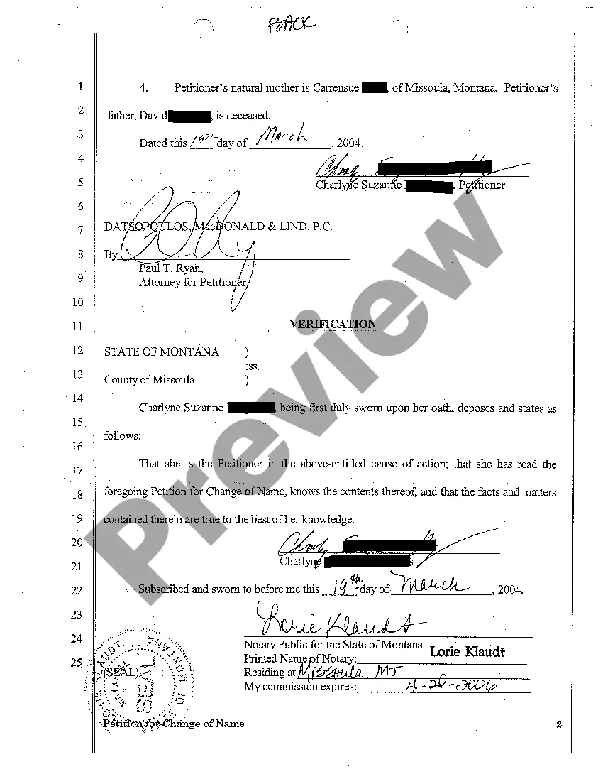 Preview A01 Petition for Change of Name of Adult