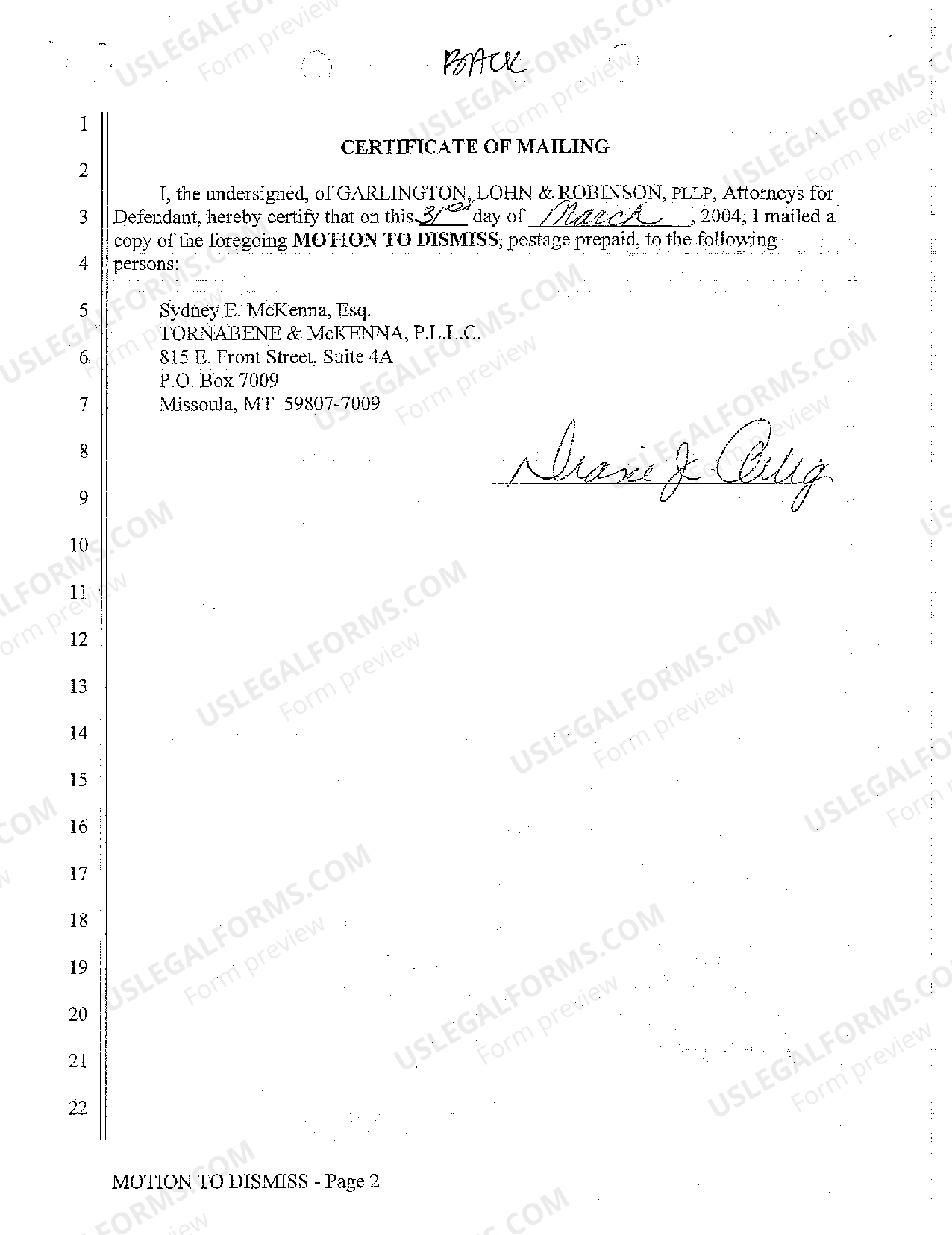 Montana Defendant s Motion To Dismiss For Failure To State A Claim Or 