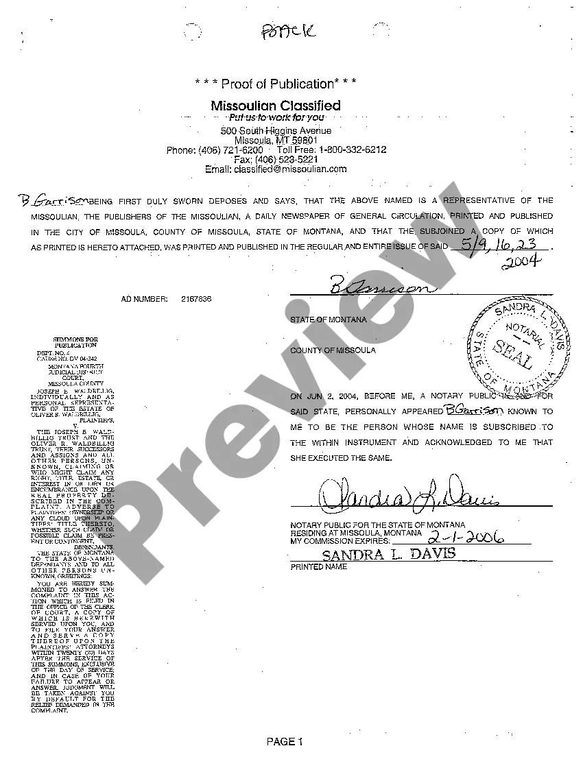 Preview A04 Summons for Publication