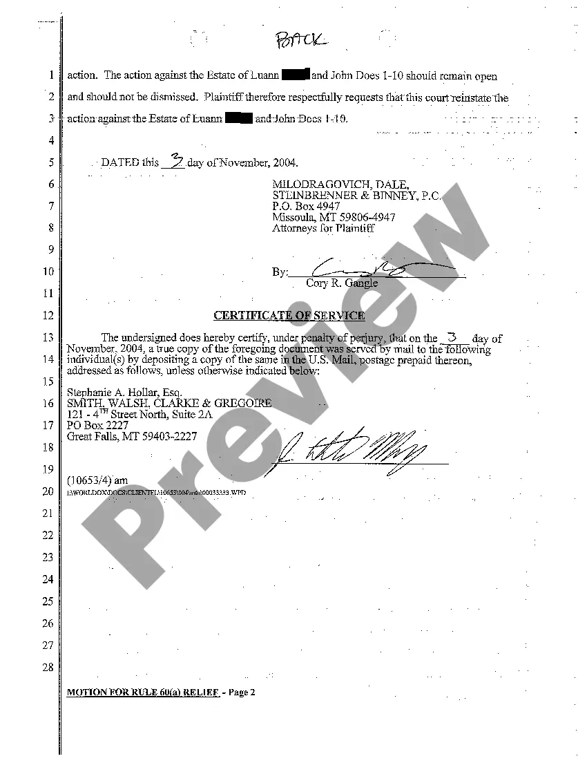 Preview A14 Motion for Rule 60(a) Relief