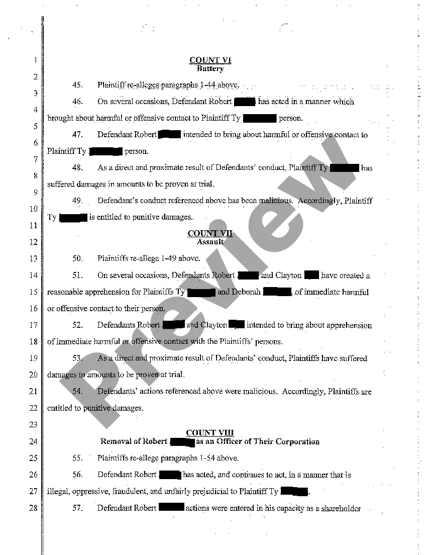 Preview A03 Amended Complaint regarding Corporate Dissolution and Fraud