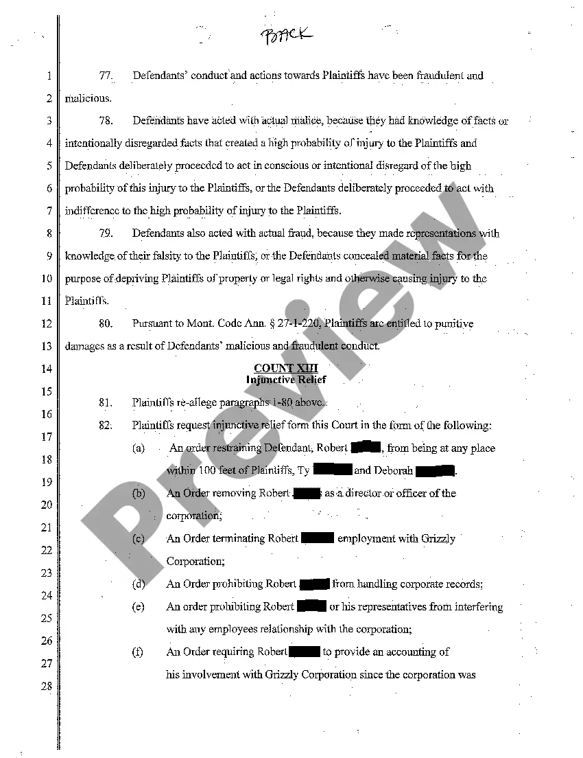 Preview A03 Amended Complaint regarding Corporate Dissolution and Fraud