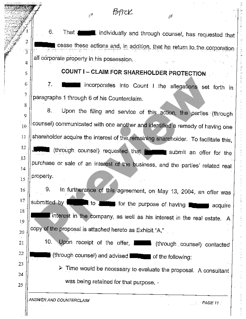 Preview A17 Answer and Counterclaim