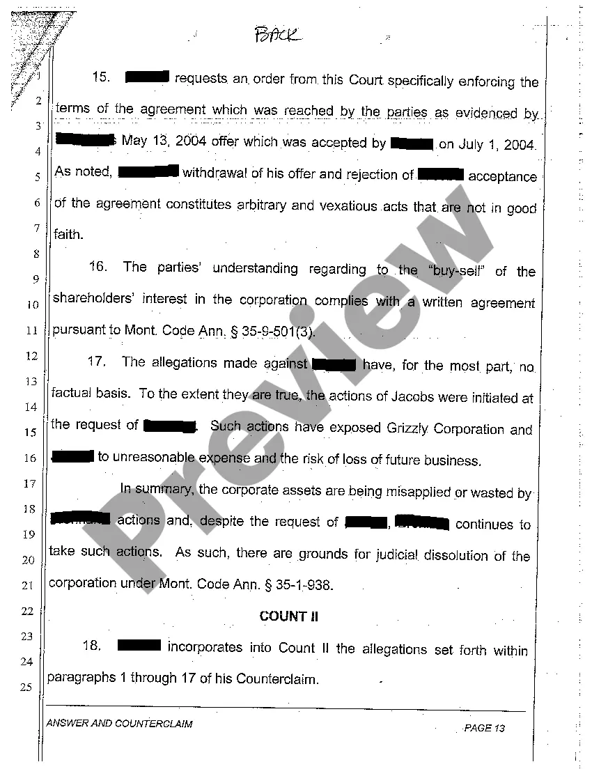 Preview A17 Answer and Counterclaim