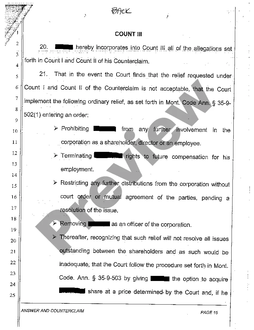 Preview A17 Answer and Counterclaim