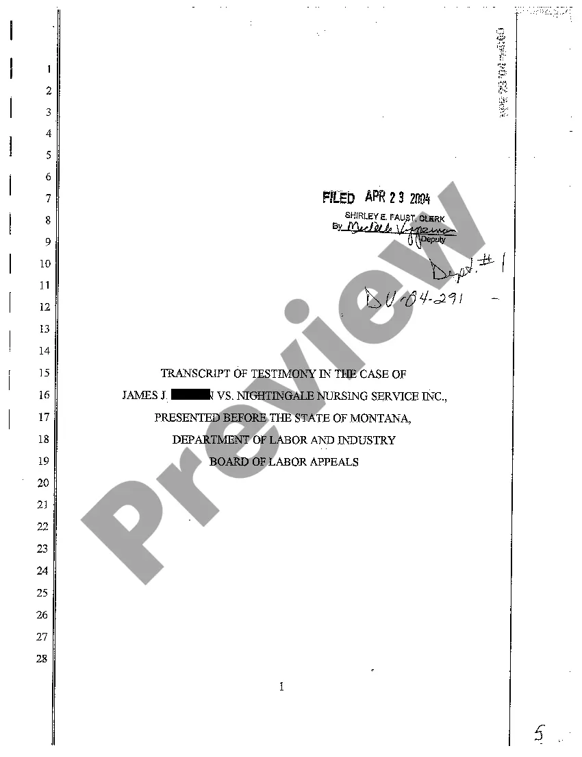 Preview A01 Petition for Judicial Review of Board of Labor Appeals of the Montana Department of Labor and Industry Decision