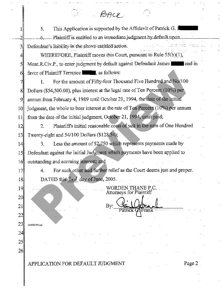 Preview A03 Application for Default Judgment
