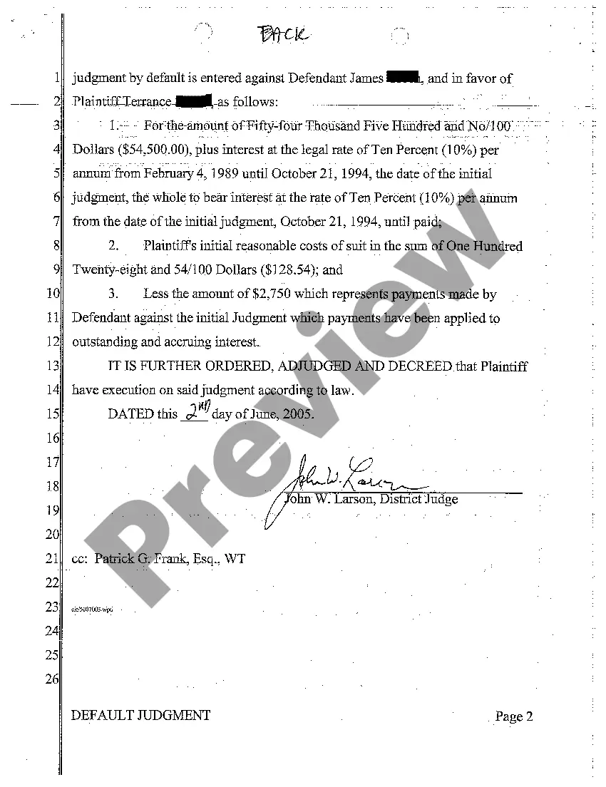 Preview A04 Default Judgment