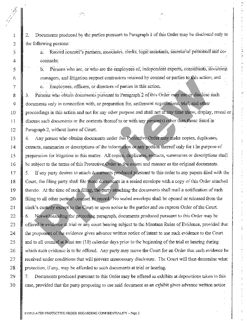 Preview A04 Stipulated Protective Order Regarding Confidentiality