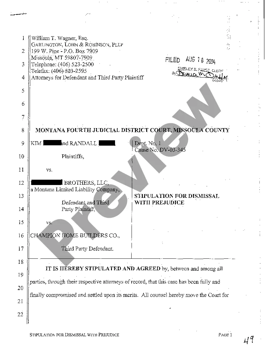 Preview A06 Order of Dismissal with Prejudice