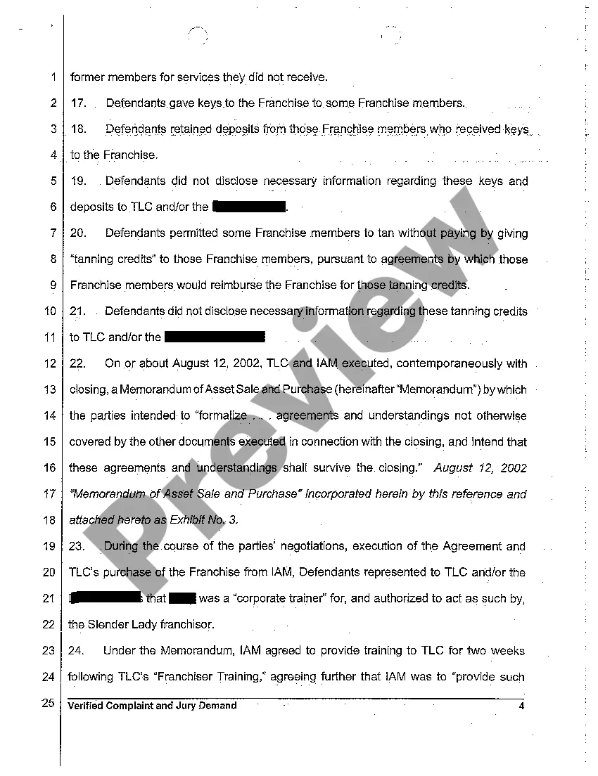 Preview A01 Verified Complaint and Jury Demand regarding Breach of Contract