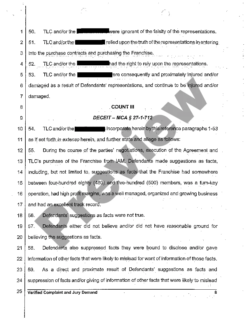 Preview A01 Verified Complaint and Jury Demand regarding Breach of Contract