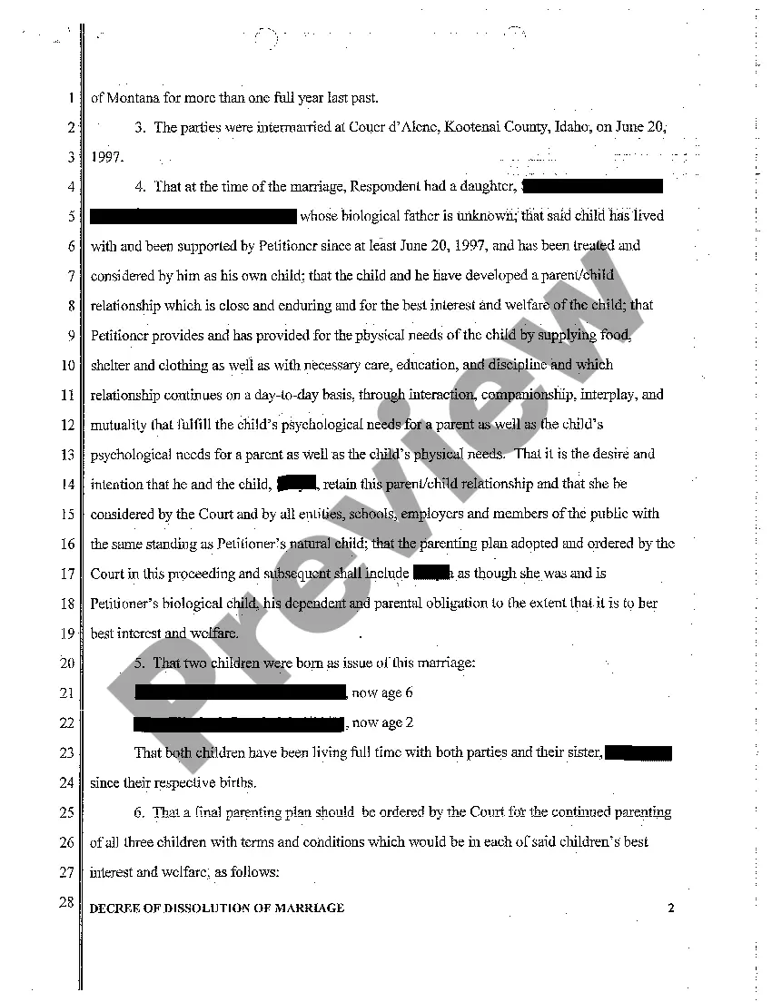 Preview A06 Decree of Dissolution of Marriage