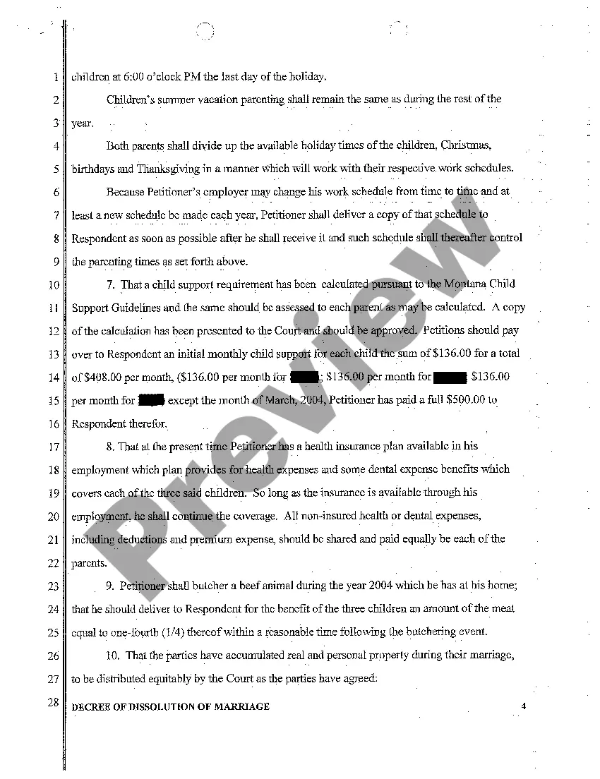 Preview A06 Decree of Dissolution of Marriage