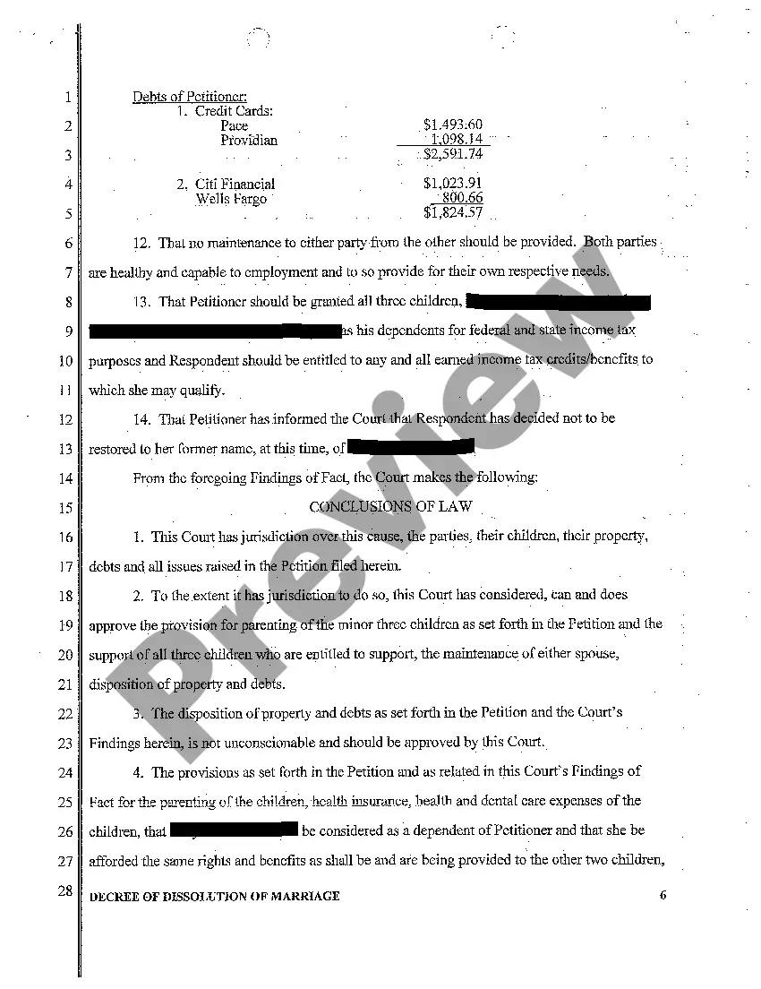 Preview A06 Decree of Dissolution of Marriage