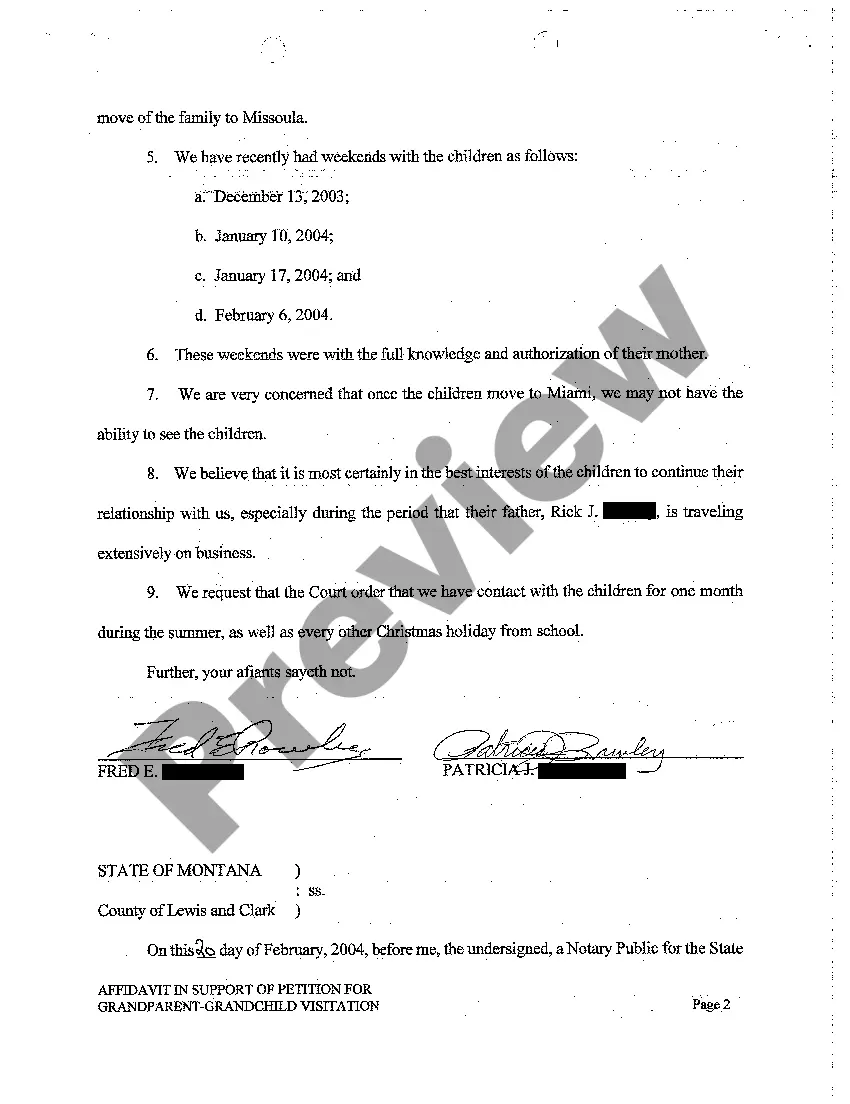 Get A01 Petition for Grandparents Visitation Preview A01 Petition for Grandparents Visitation