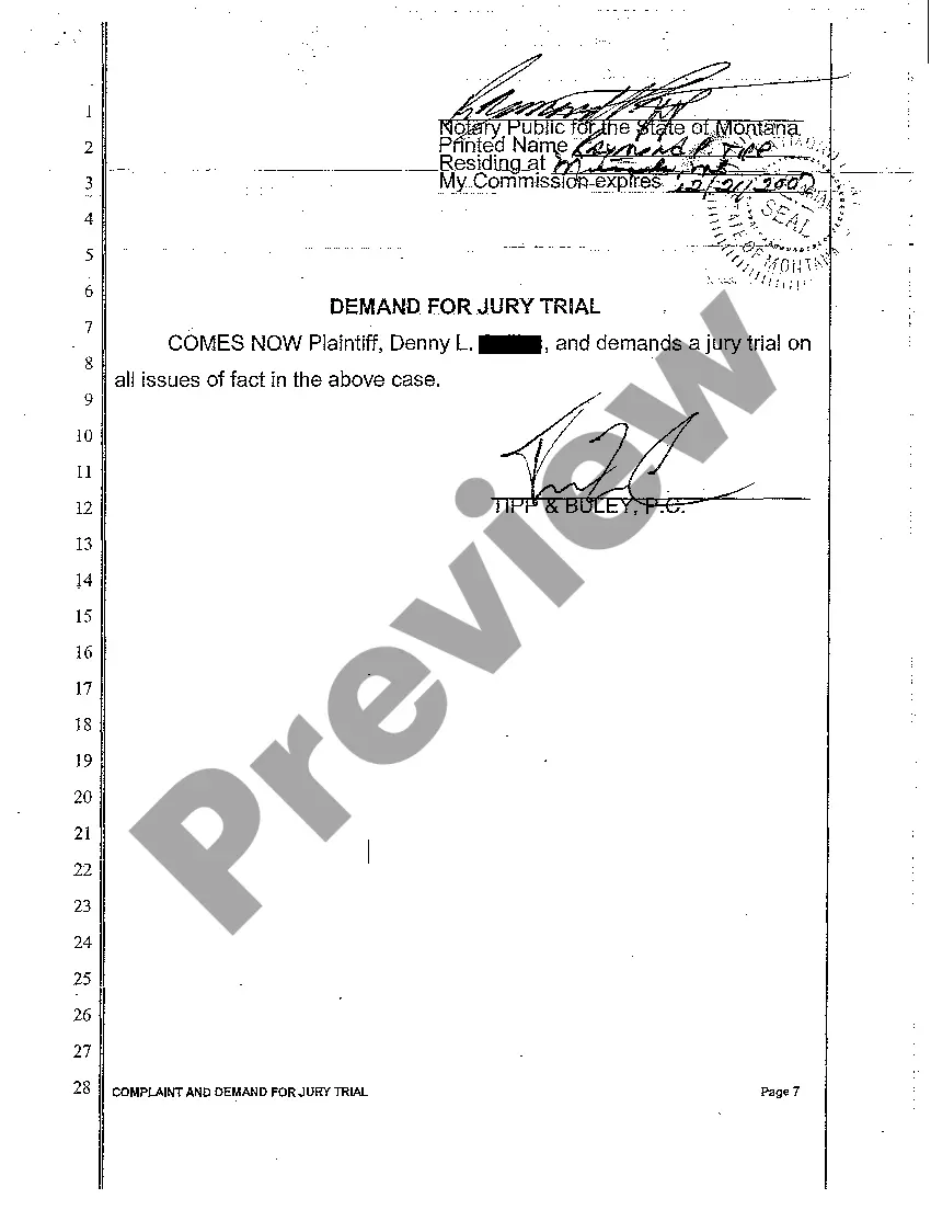 Get A01 Complaint and Demand for Jury Trial regarding Employment Compensation Preview A01 Complaint and Demand for Jury Trial regarding Employment Compensation