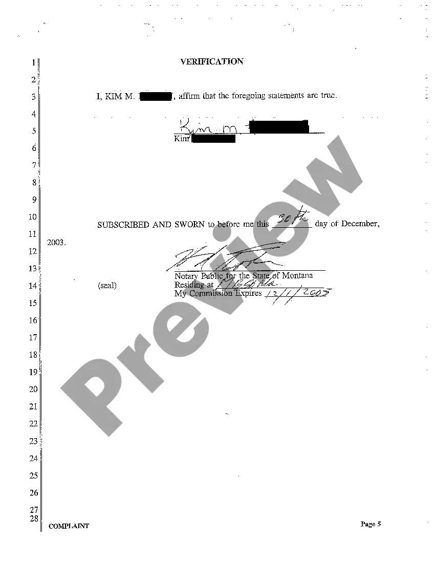 Get A01 Complaint for Wrongful Termination Preview A01 Complaint for Wrongful Termination