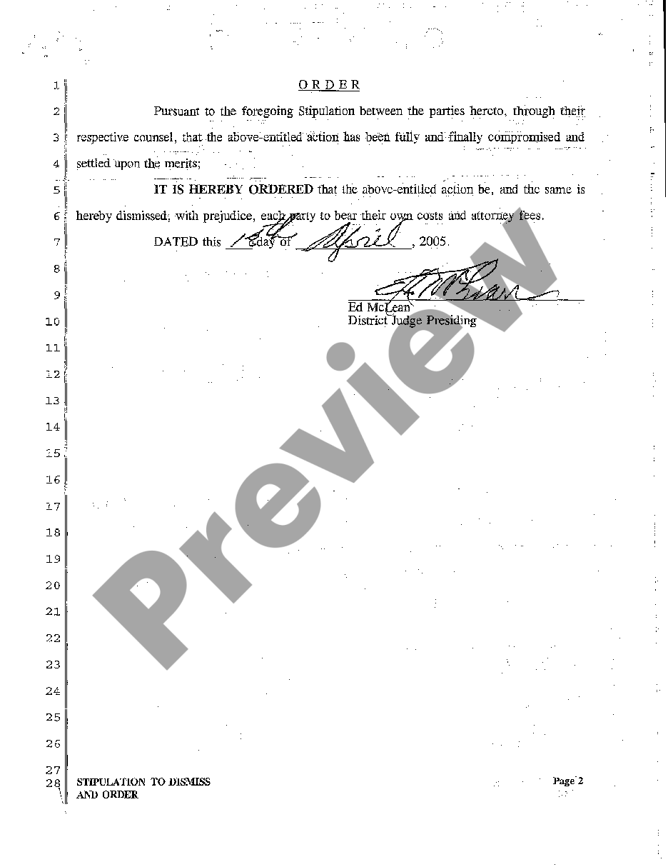 page 1 A02 Stipulation to Dismiss and Order preview