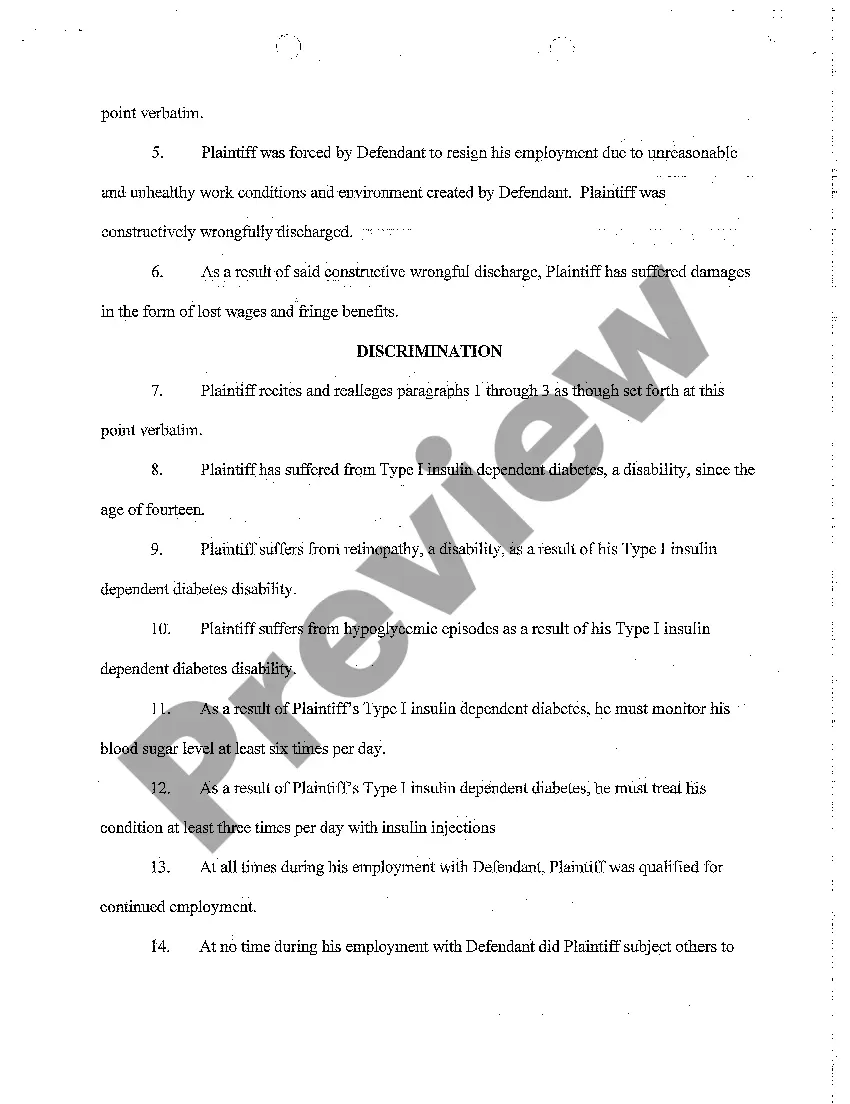 Preview A01 Amended Complaint and Demand for Jury Trial regarding Wrongful Termination