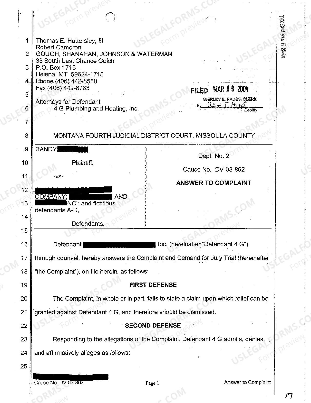 Preview A02 Answer and Jury Trial Demand