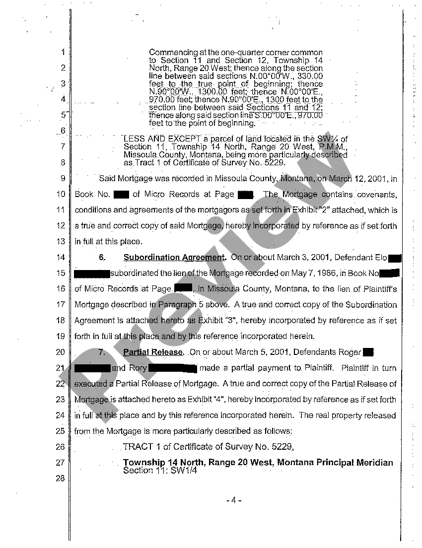 Preview A01 Complaint to Foreclose