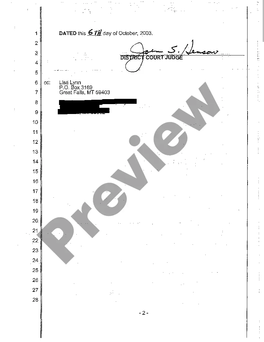 Preview A03 Order Approving Stipulation and Consent to Entry of Judgment and Decree of Foreclosure