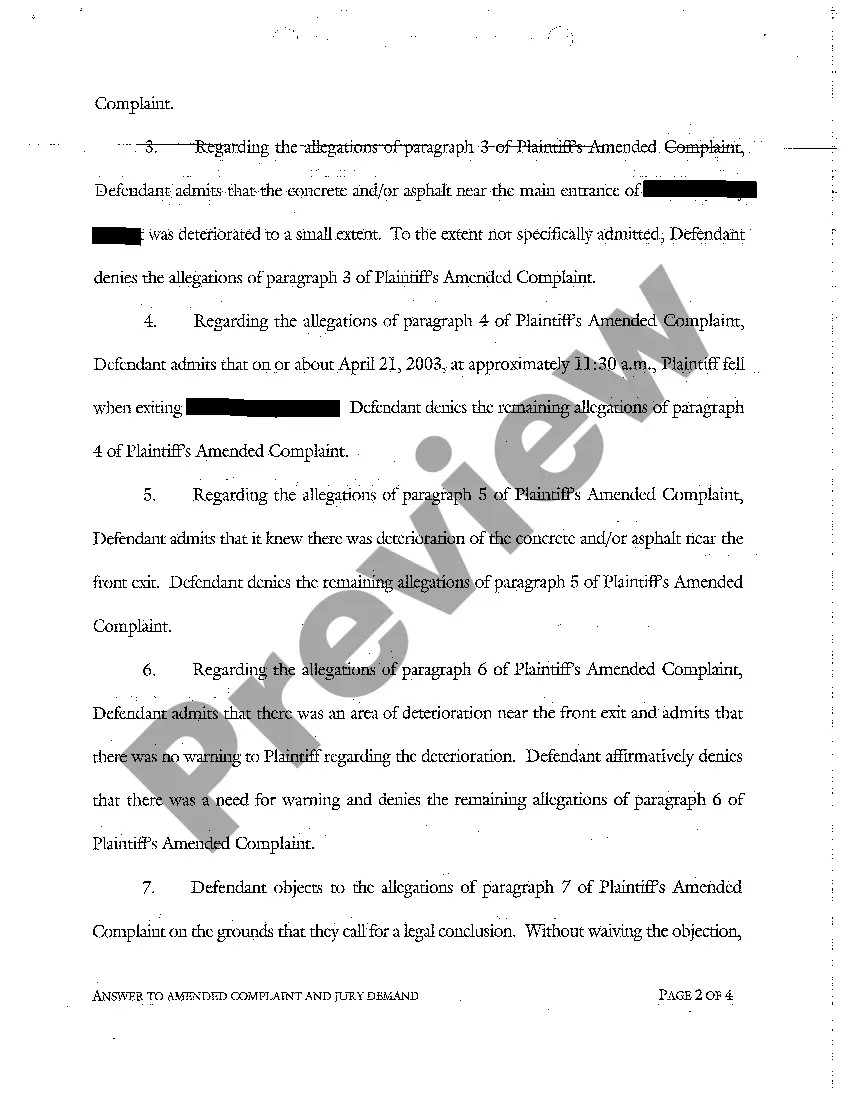 Get A03 Answer and Amended Complaint and Jury Demand Preview A03 Answer and Amended Complaint and Jury Demand
