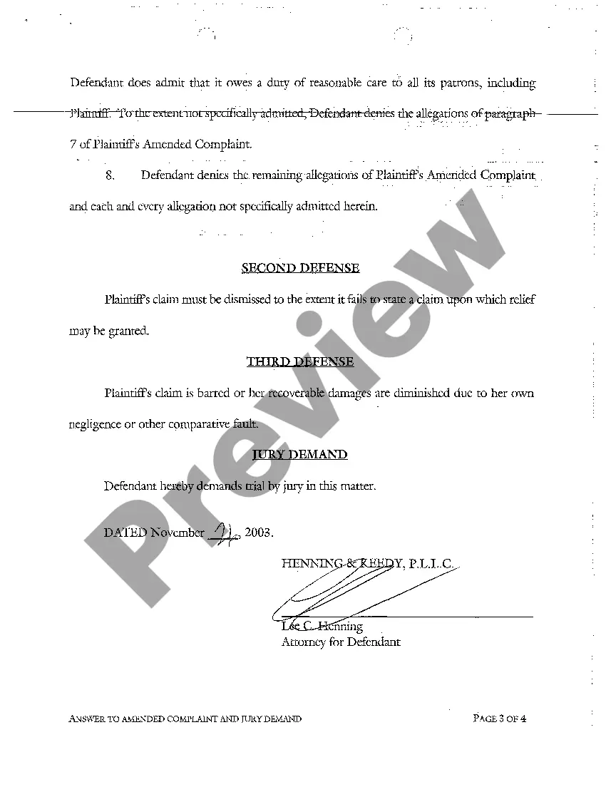 Get A03 Answer and Amended Complaint and Jury Demand Preview A03 Answer and Amended Complaint and Jury Demand