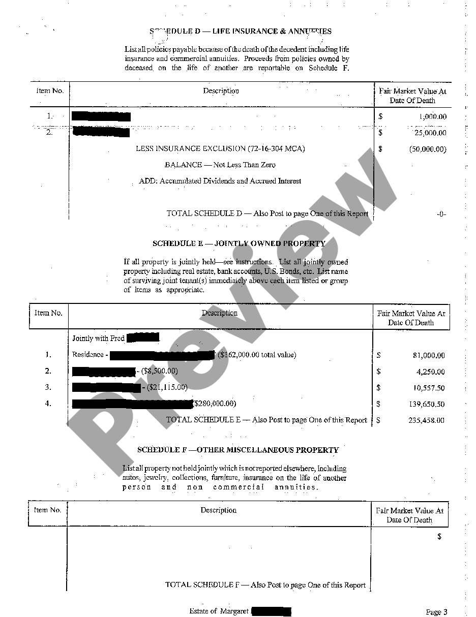 Inventory And Appraisement Worksheet Us Legal Forms 0228