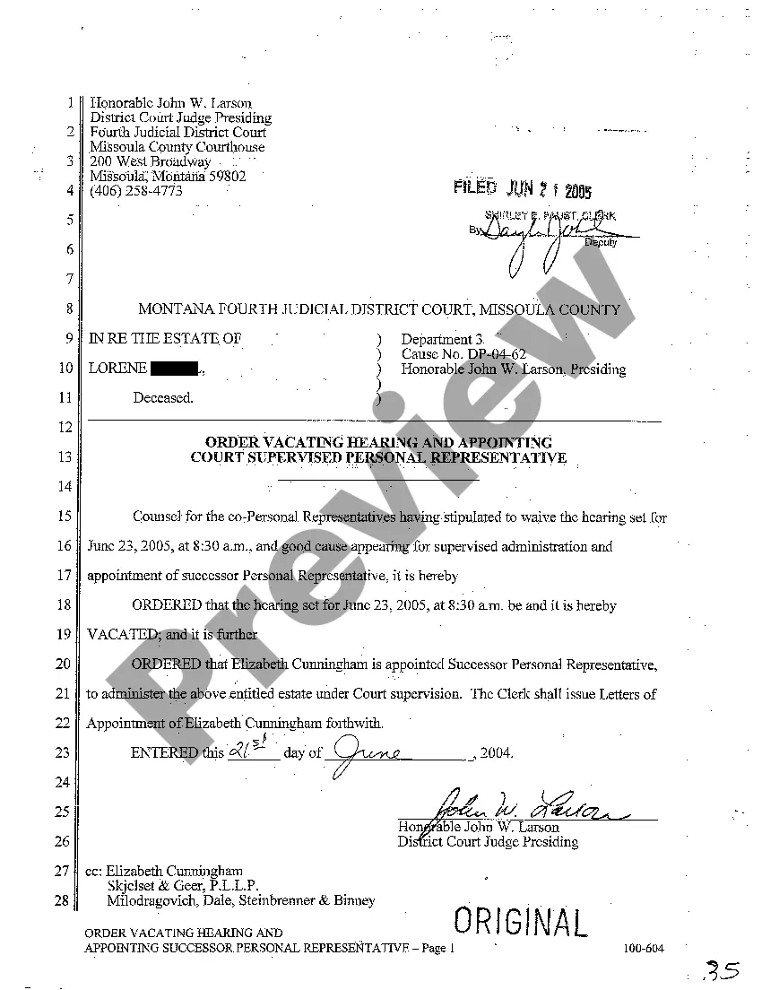 Preview A04 Order for Supervised Administration