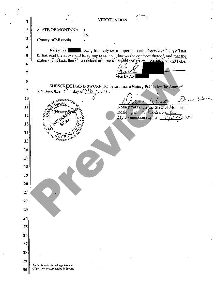 Get A02 Application for Formal Appointment of Personal Representation in Testacy Preview A02 Application for Formal Appointment of Personal Representation in Testacy