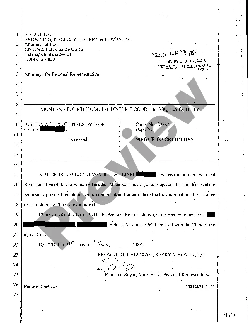 Preview A07 Demand for Notice