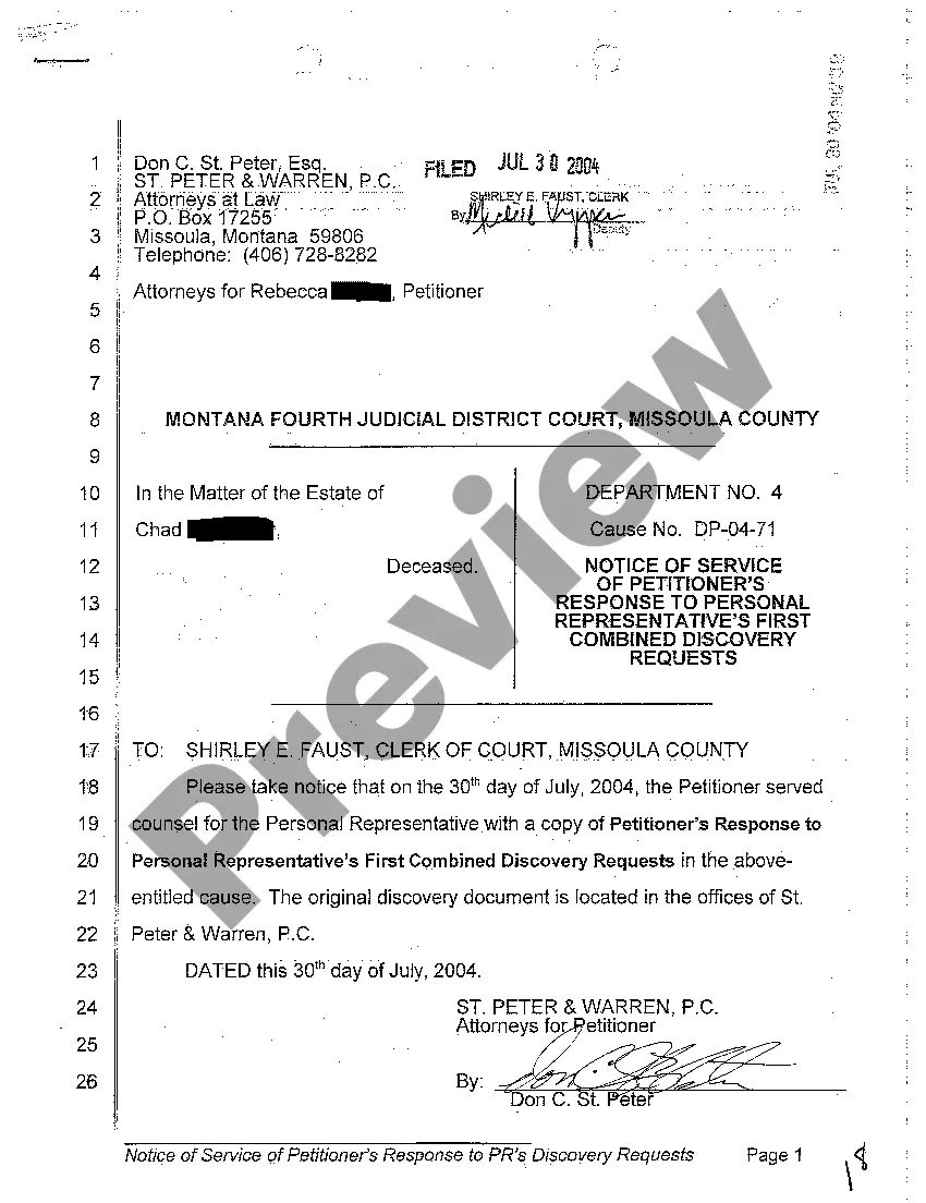 Get A11 Notice of Service of Petitioner's Second Combined Discovery Requests Preview A11 Notice of Service of Petitioner's Second Combined Discovery Requests