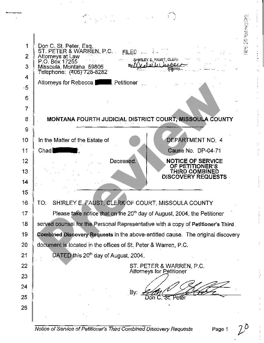 Get A12 Notice of Service of Petitioners First Supplemental Response to Personal Representative's First Combined Discovery Requests Preview A12 Notice of Service of Petitioners First Supplemental Response to Personal Representative's First Combined Discovery Requests