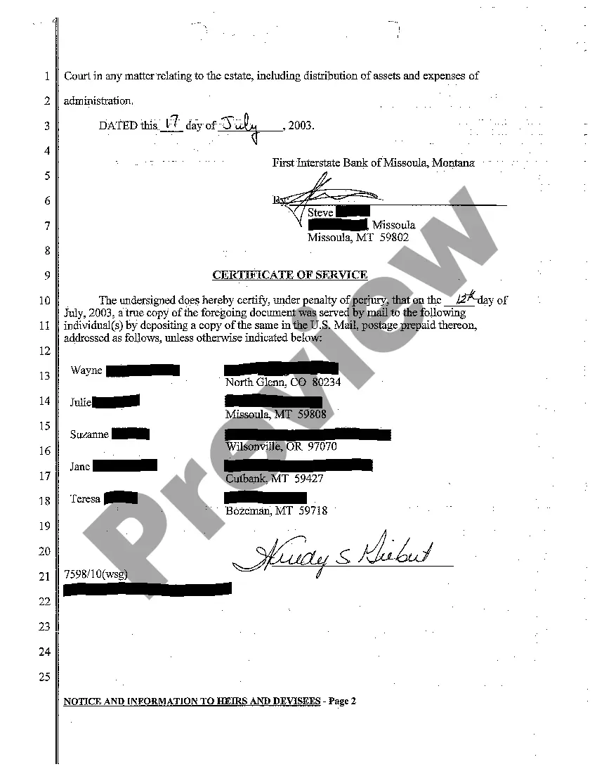 Get A04 Notice and Information to Heirs and Devisees Preview A04 Notice and Information to Heirs and Devisees