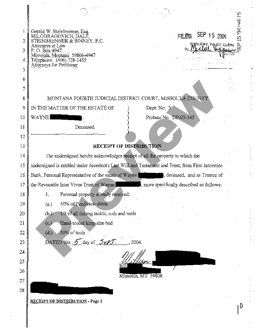 Get A06 Receipt of Distribution Preview A06 Receipt of Distribution